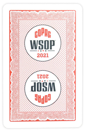 Copag 2021 WSOP 100% Plastic Playing Cards - Bridge Size Regular Index Single Deck Red
