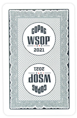 Copag 2021 WSOP 100% Plastic Playing Cards - Bridge Size Regular Index Single Deck Black