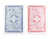 Copag Legacy 4-Color 100% Plastic Playing Cards - Poker Size Regular Index Blue/Red Double Deck