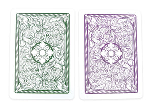 Copag Legacy Series 100% Plastic Playing Cards - Poker Size Jumbo Index Green/Purple Double Deck Set