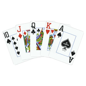 Copag 1546 100% Plastic Playing Cards - Poker Size Jumbo Index Burgundy/Green Double Deck Set