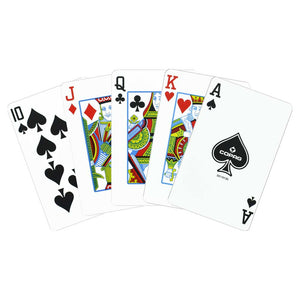Copag 1546 100% Plastic Playing Cards - Bridge Size Regular Index Burgundy/Green Double Deck Set