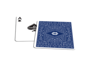 Copag 310 SLIMLINE Back Me Up Blue Poker Size Regular Index True Linen B9 Finish Single Deck