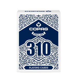 Copag 310 SLIMLINE Blue Poker Size Regular Index True Linen B9 Finish Single Deck