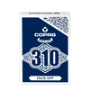 Copag 310 SLIMLINE Face-Off Blue Poker Size Regular Index True Linen B9 Finish Single Deck