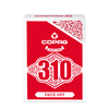 Copag 310 SLIMLINE Face-Off Red Poker Size Regular Index True Linen B9 Finish Single Deck