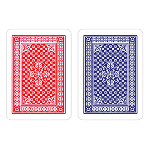 Copag Pinochle 100% Plastic Playing Cards - Poker Size Regular Index Blue/Red Double Deck Set