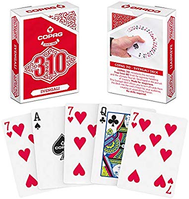 Copag 310 Svengali Trick Deck Paper Poker Size Regular Index Single Deck (Red)