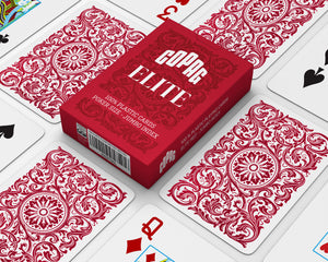 Copag Elite 100% Plastic Playing Cards - Standard Size (Poker) Jumbo Index Red Single Deck
